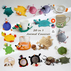 20-in-1 Animal Coaster Crochet Pattern Bundle